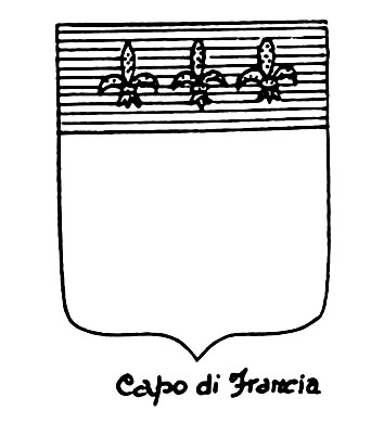 Bild des heraldischen Begriffs: Capo di Francia